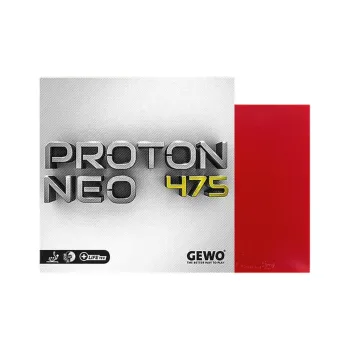 GEWO 475 Table Tennis Rubbers Sponge, Rubber Inverted Rubber Quick Attack Compatibility Basic, Adults 47.5° Red