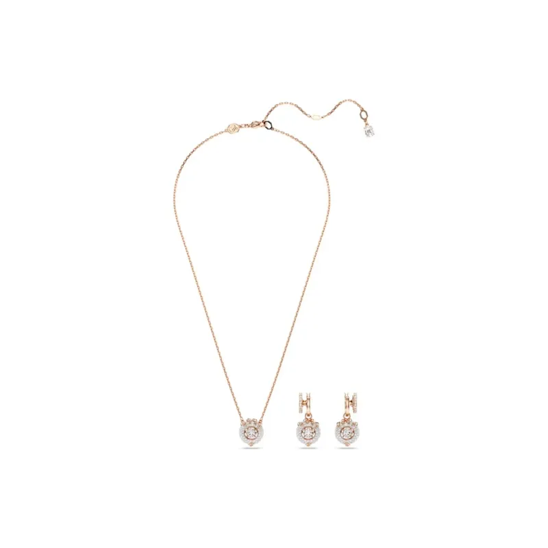 Swarovski Cubic Zirconia Faux Crystal Rose Gold-Tone Plated Necklaces Women's Rose Gold-2