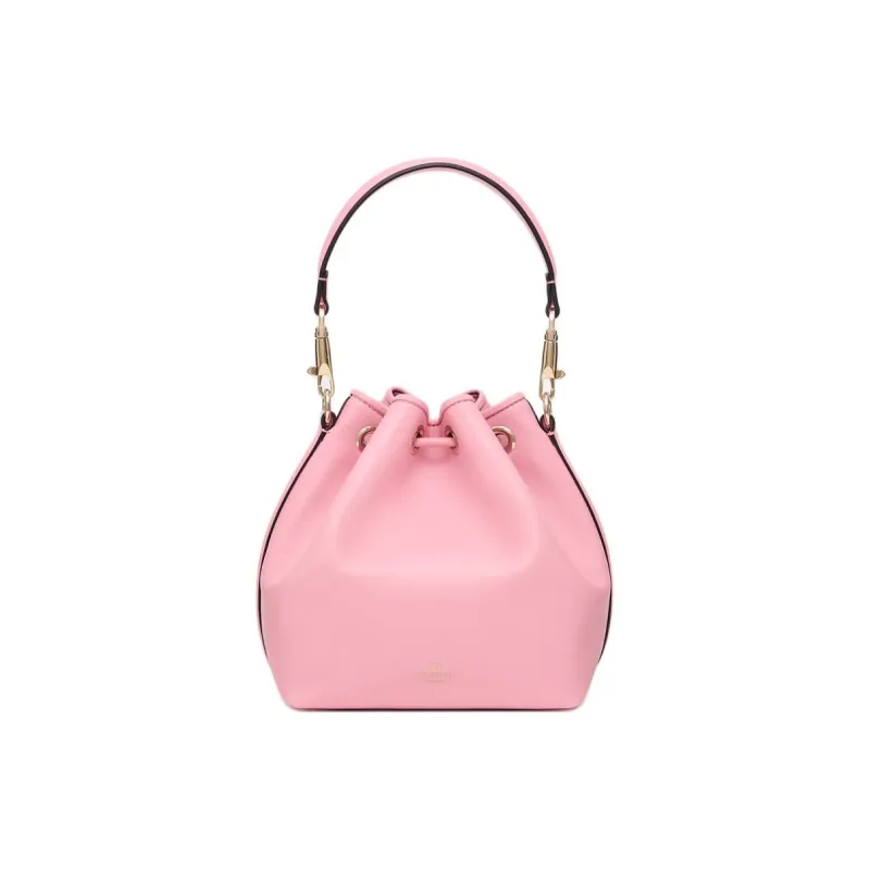Valentino Calfskin Bucket Bag, Handbag, Shoulder Bag, Crossbody Bag Women's Cream Pink-4