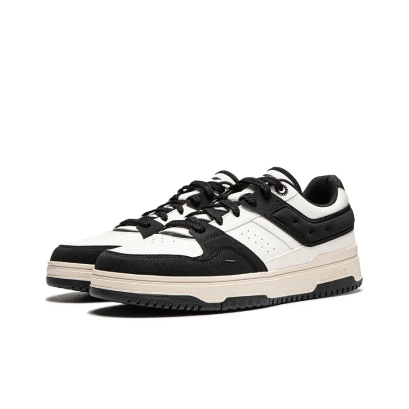 LiNing Tianji 2.0 Slip Resistant Cushioning Wear Resistant Lightweight Low Top Skateboard Shoes Women's Black White-2