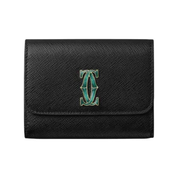 CARTIER Calfskin Wallet Mini Women's Black