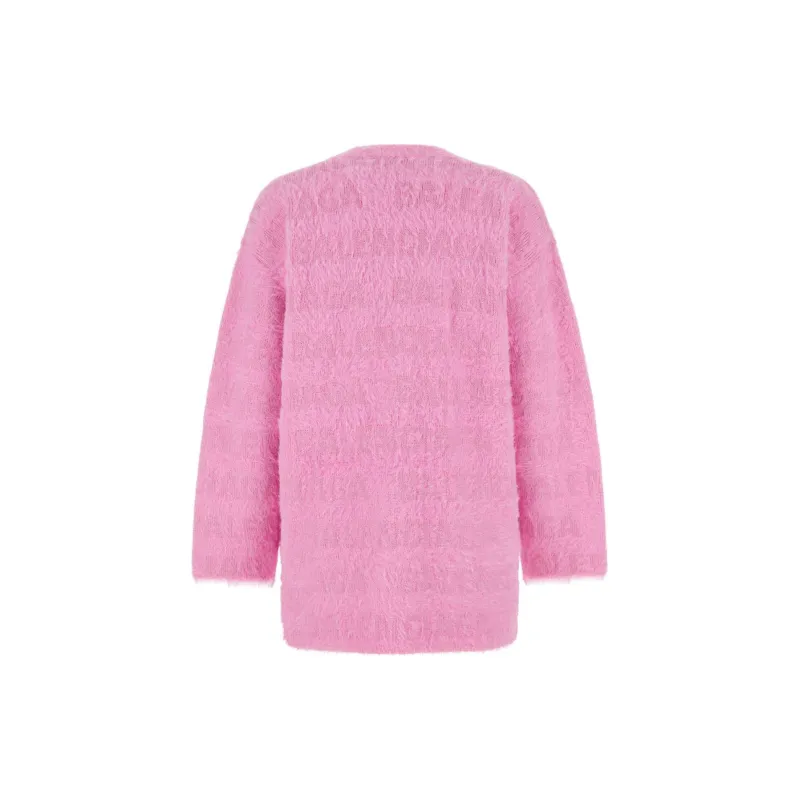 Balenciaga Furry Cardigan 'Pink'-1