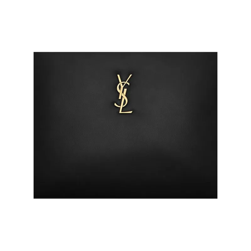 SAINT LAURENT Sheepskin Clutch Tubas Women's Black-4