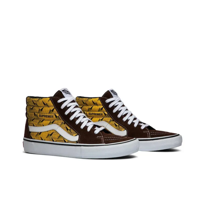 Vans Supreme X Sk8 Hi Pro 'Diamond Plate Brown'-2