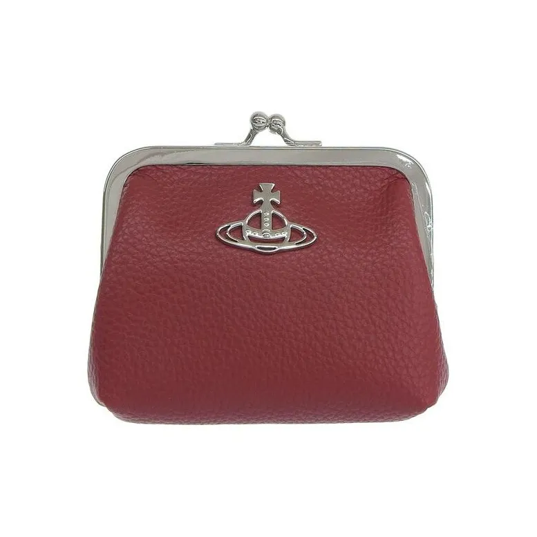 Vivienne Westwood Pure Grain Leather Coin Purse Women's Red-0
