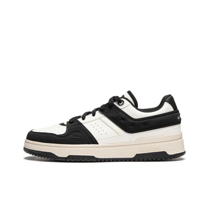 LiNing Tianji 2.0 Slip Resistant Cushioning Wear Resistant Lightweight Low Top Skateboard Shoes Women's Black White-0