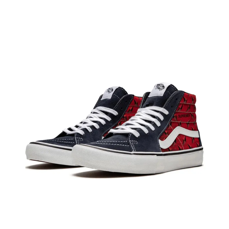 Sk8 Supreme X Vans Hi Pro 'Diamond Plate Navy Red'-2