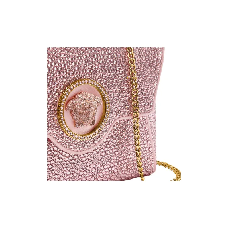 FANSIZHE La Medusa Viscose With Silk Blend Envelope Bag, One Shoulder Crossbody, Clutch Women's Pink-3