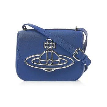 Vivienne Westwood Linda Calfskin Shoulder Bag, Crossbody Bag Women's Blue