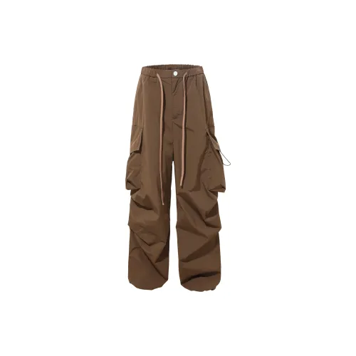 BJHG Large pleated pockets Casual Pants