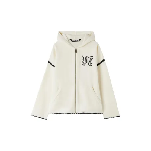 PALM ANGELS Monogram-embroidered Zip-up Hoodie