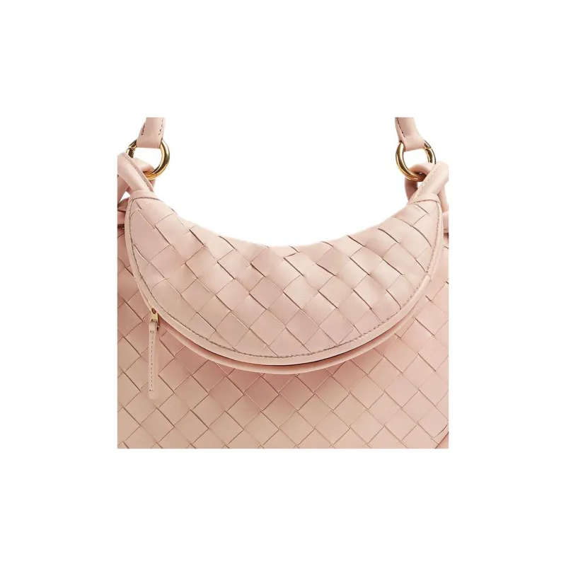 Bottega Veneta Sheepskin Handbag Shoulder Bag Women's Lotus Blossom Pink-5