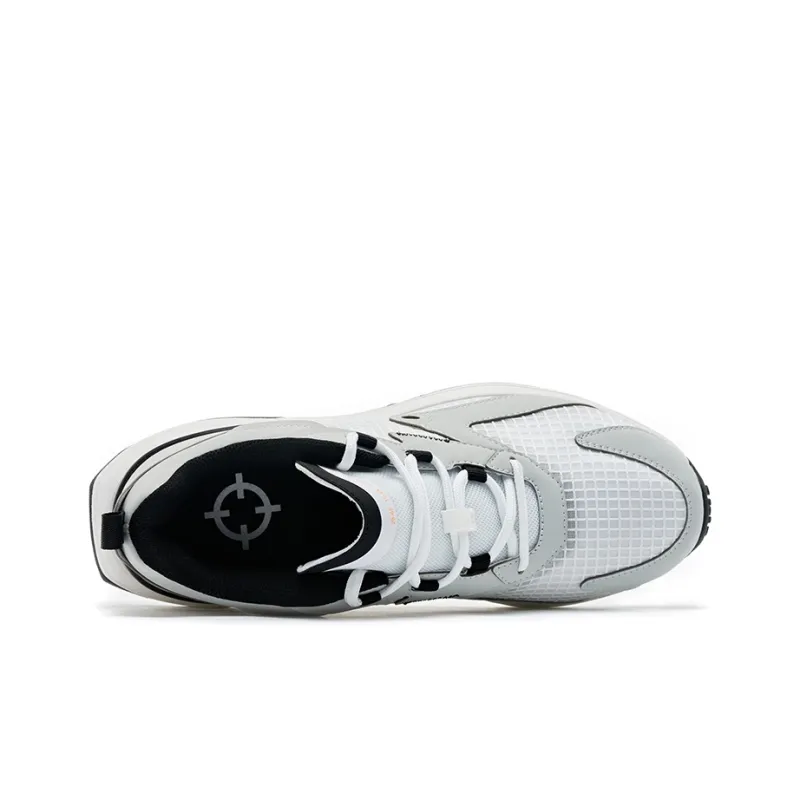 RIGORER Cushioned Wear-Resistant Breathable Coverage Low-Top Chunky Sneakers Men's Moonlight Gray/Pure White-3