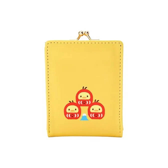 Sanrio Polyurethane Card Holder Wallet Coin Purses Regular Women's Yellow-1