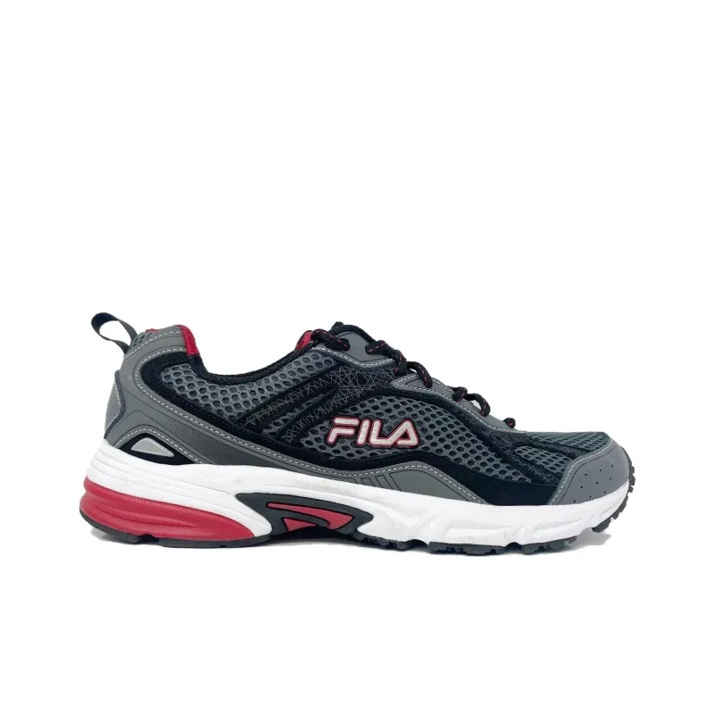 FILA Durable Breathable Low Top Running Shoes Men's Gray-1