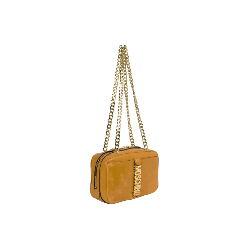 MOSCHINO Leather Crossbody Bag, Shoulder Bag Women's Light Umber-2