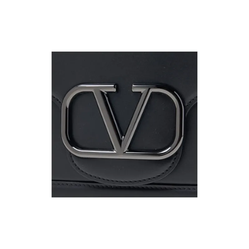 Valentino GARAVANI Cow Leather Clutch Women's Black-6