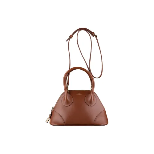 A.P.C Leather Portable Crossbody Bag, Shoulder Bag Women's Chestnut