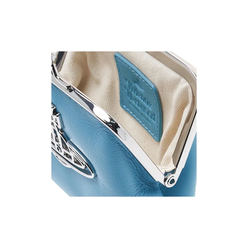 Vivienne Westwood Nappa Leather Coin Purse Women's Blue-7