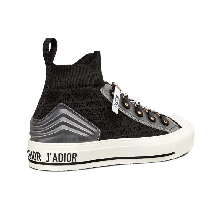 DIOR Walk'n'Dior Platform Shoes Stylish Skateboarding Shoes Women's Black-3