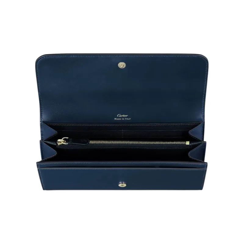 CARTIER C De Cartier Collection Calfskin Wallet Women's Midnight Blue-2