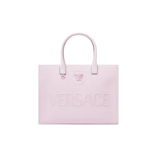 VERSACE La Medusa Canvas tote Dusy Bag Shopping Bag Canvas Bag One Shoulder Handbag Large Size Women's Pink