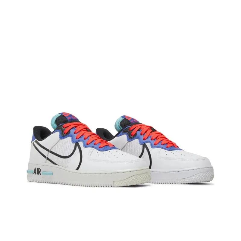 Nike Air Force 1 Low React White Astronomy Blue Laser Crimson-3