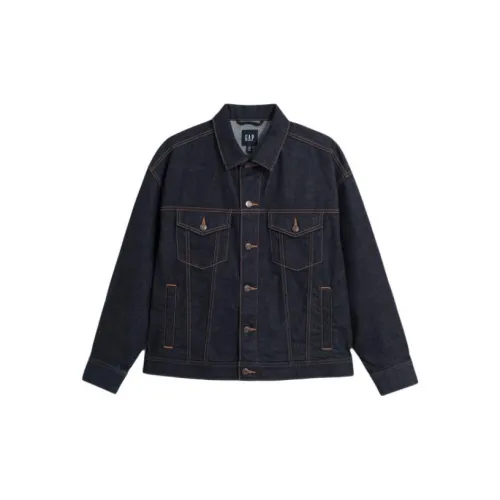 GAP Denim Jackets Men Dark Blue