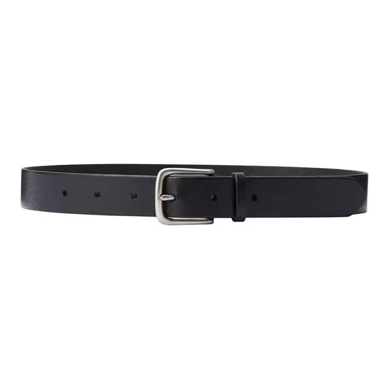UNIQLO Solid Color Decoration Pin Buckle Cow Leather Leather Belts Women's Brown/Black Width: 3CM-1
