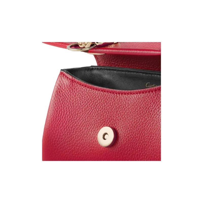 CARTIER Panthère De Cartier Calfskin Shoulder Bag Crossbody Bag Extra Small Women's Red-3