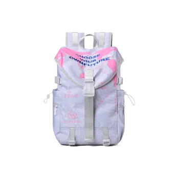 8atheist Polyester Backpack Regular Unisex Light Gray Purple