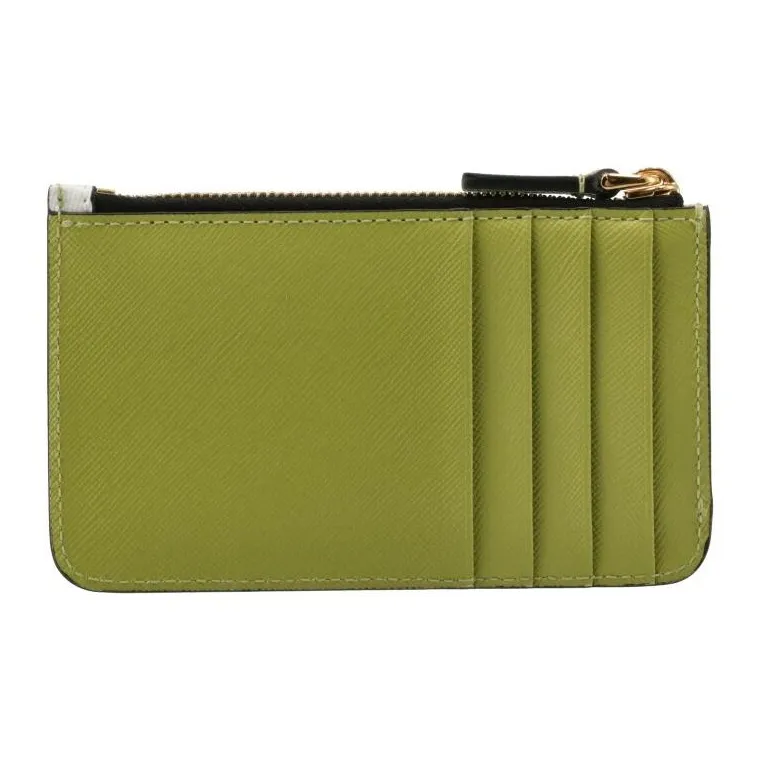 MARNI Calfskin Coin Purses Wallets Mini Women's Jasper/White-2