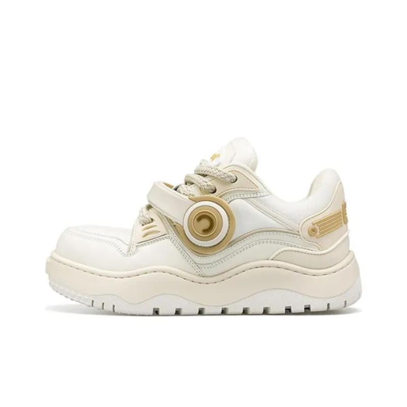 Cat&Sofa Headphone Series Low Top Skateboard Shoes Unisex Ecru-1