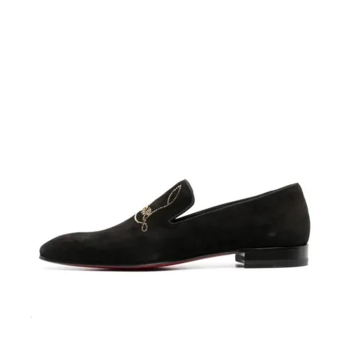 Christian Louboutin Appliqué-logo Suede Loafers