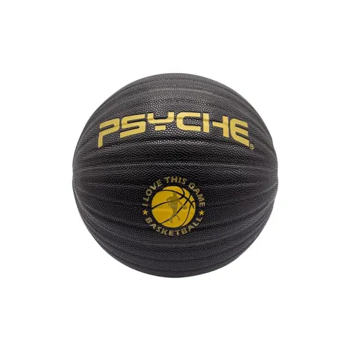 PSYCHE Microfiber Leather Basketball Black Yellow Size 7 Training Unisex