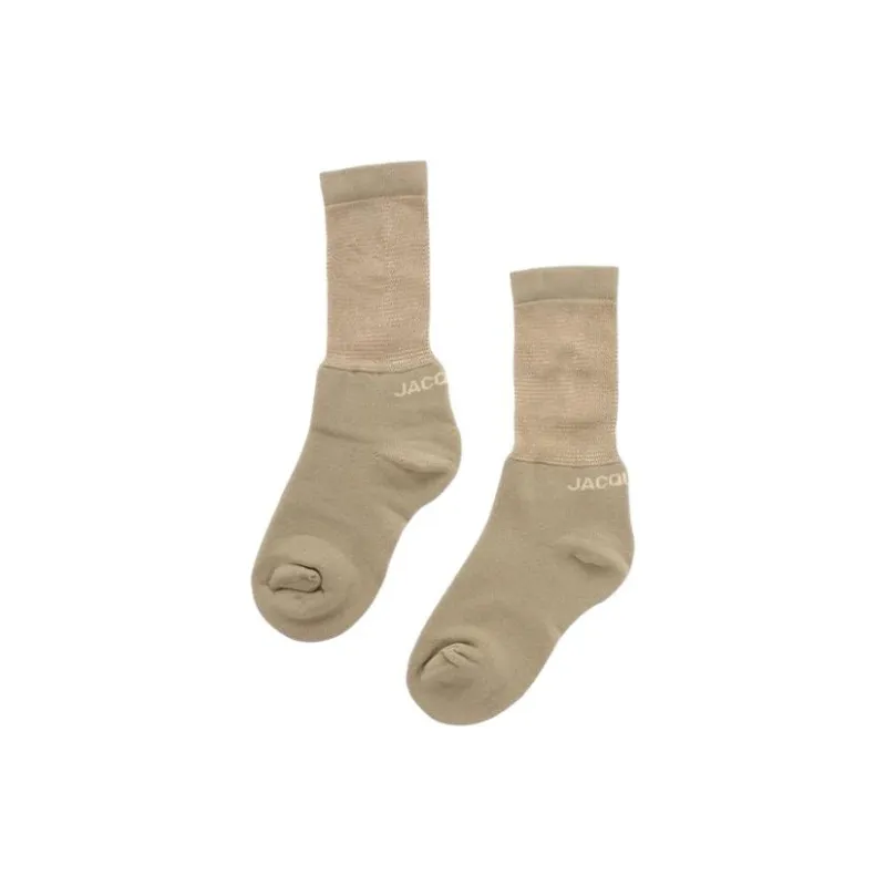 Jacquemus Mid-Calf Socks Women's 1 Pack Beige-0