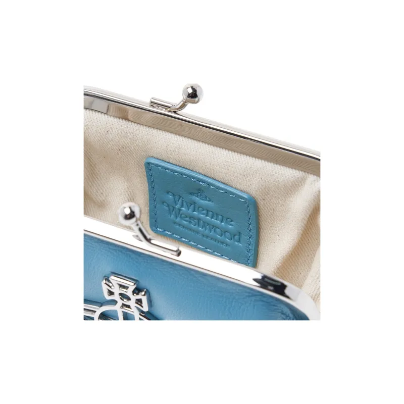 Vivienne Westwood Nappa Leather Coin Purse Women's Blue-6