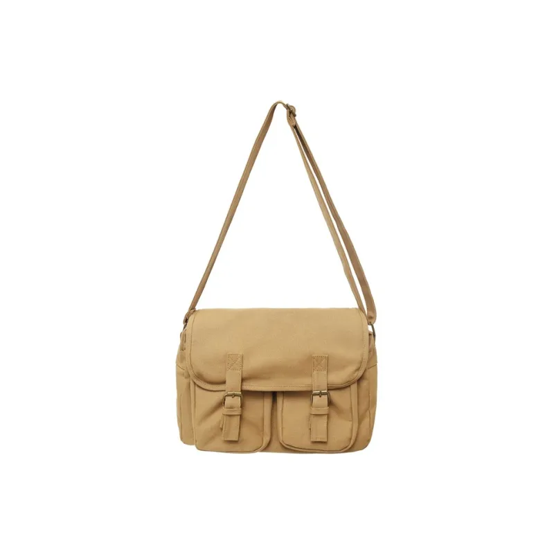 ALNI BITTON Canvas Messenger Commute Bag Canvas Shoulder Bag Crossbody Bag Regular Men's Black/Green/White/Brown-5
