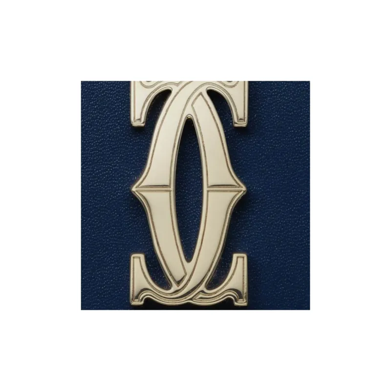 CARTIER C De Cartier Collection Calfskin Card Holder Women's Midnight Blue-4