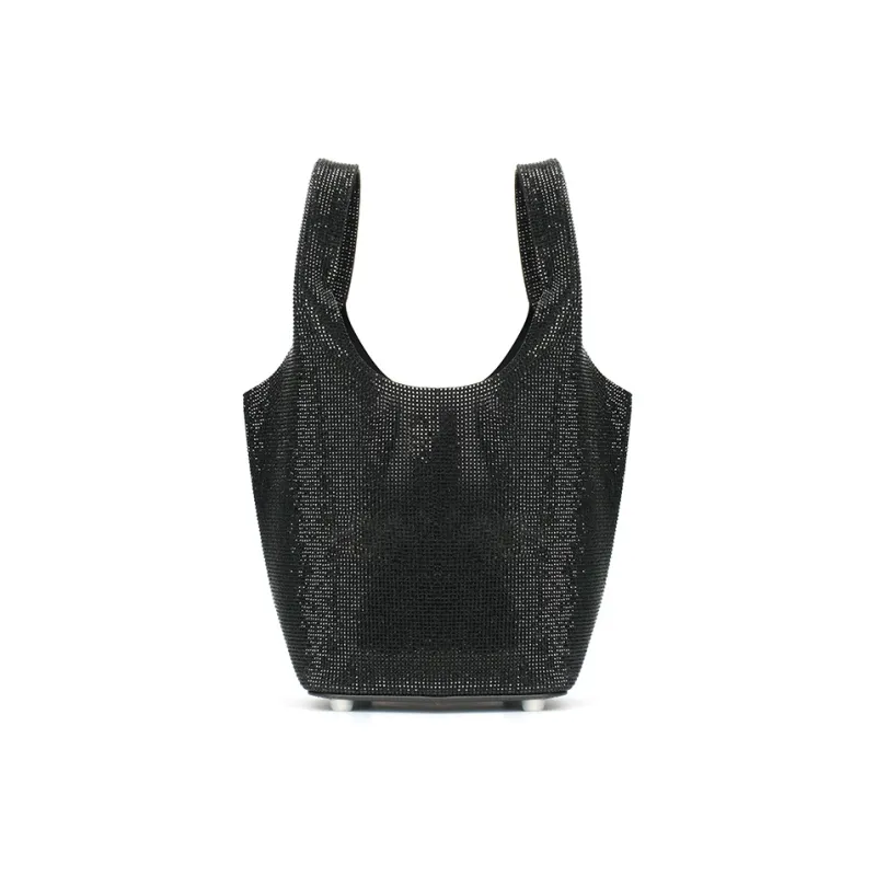 HXXXXS Cow Leather Bucket Bag Handbag Tubas Women's Dove Gray/Black-12