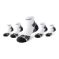 5 Pack Black White