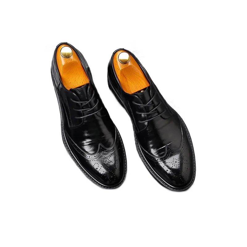 GZZ Bullock Dress Shoes Men's Black-4