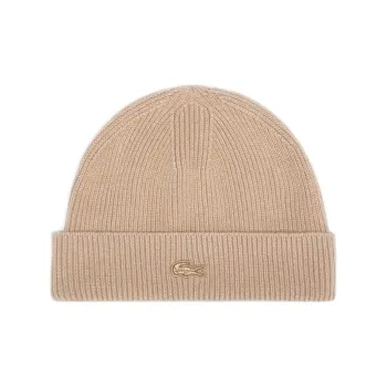 LACOSTE Wool Blend Beanies Unisex Brown