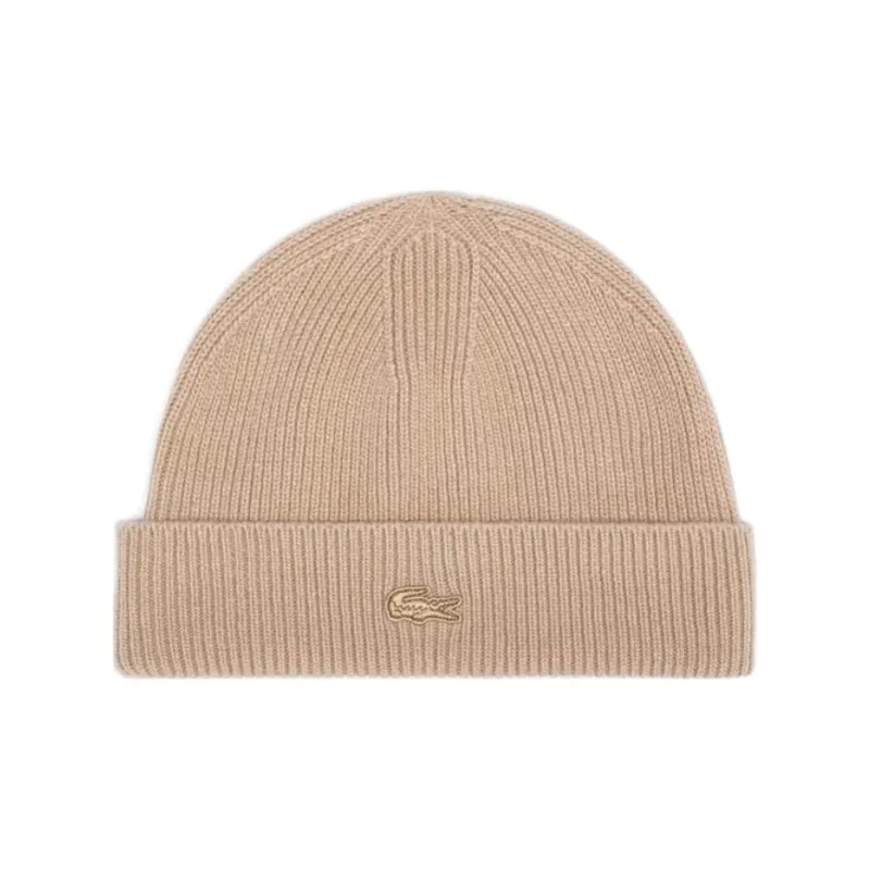 LACOSTE Wool Blend Beanies Unisex Brown-0