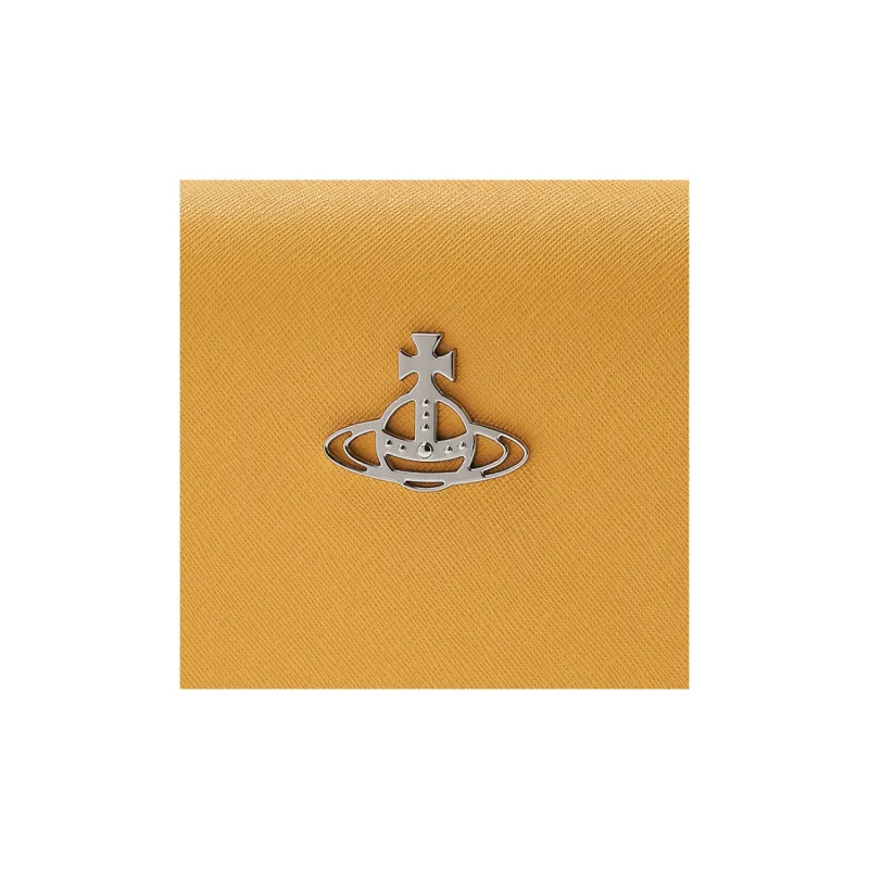 Vivienne Westwood Calfskin Saddle Bag Shoulder Bag Crossbody Bag Women's Yellow-5