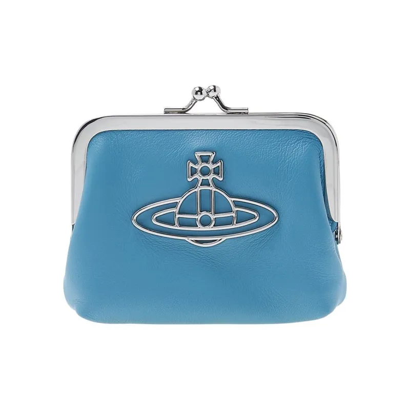 Vivienne Westwood Nappa Leather Coin Purse Women's Blue-0