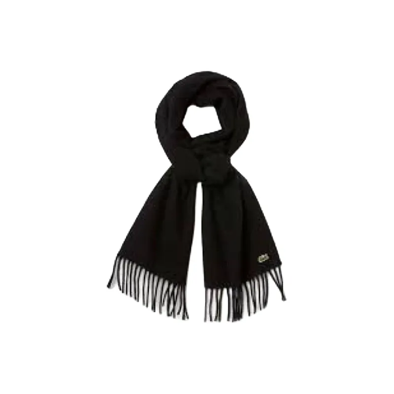 LACOSTE Knit Scarves Men's Black-1