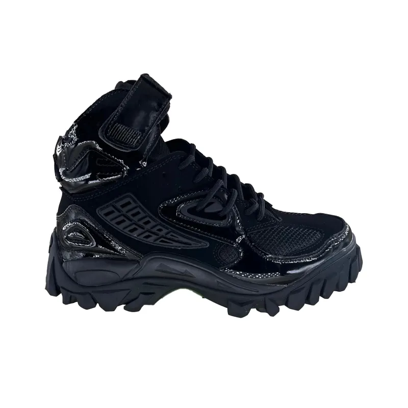 FILA Anti Slip Wear Resistant High Top Casual Shoes Women's Black-1