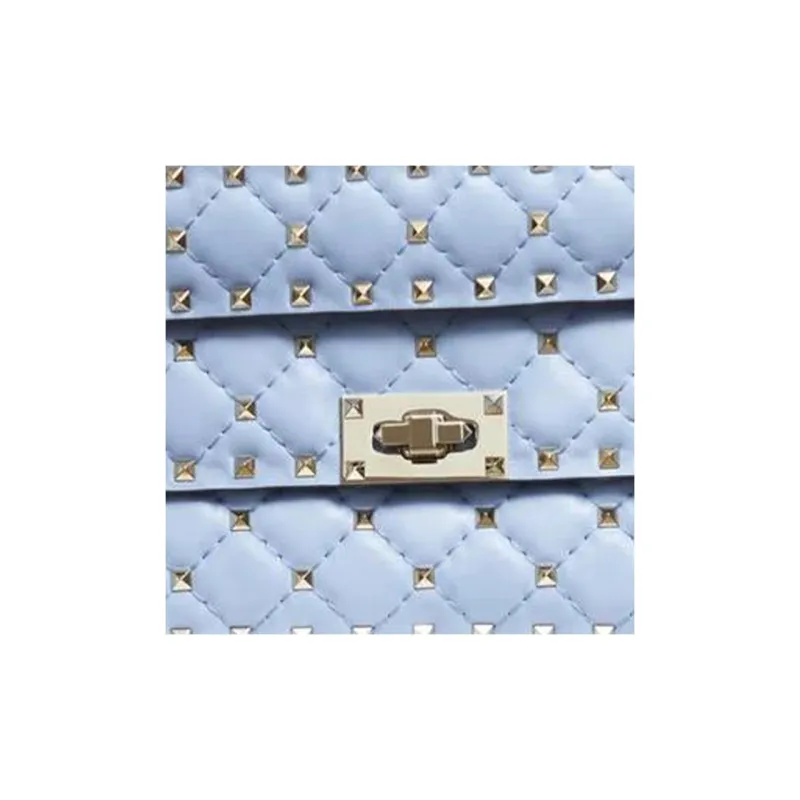 Valentino GARAVANI Lambskin Portable Crossbody Bag, Shoulder Bag Women's Blue-1