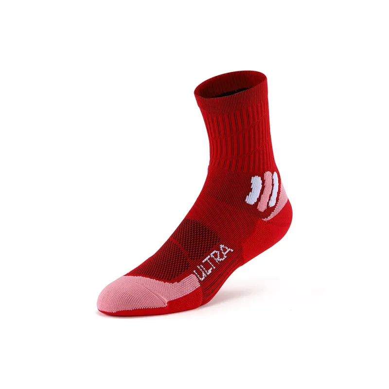 MUSCLESWING Mid Calf Socks Unisex 4 Pack Red-2